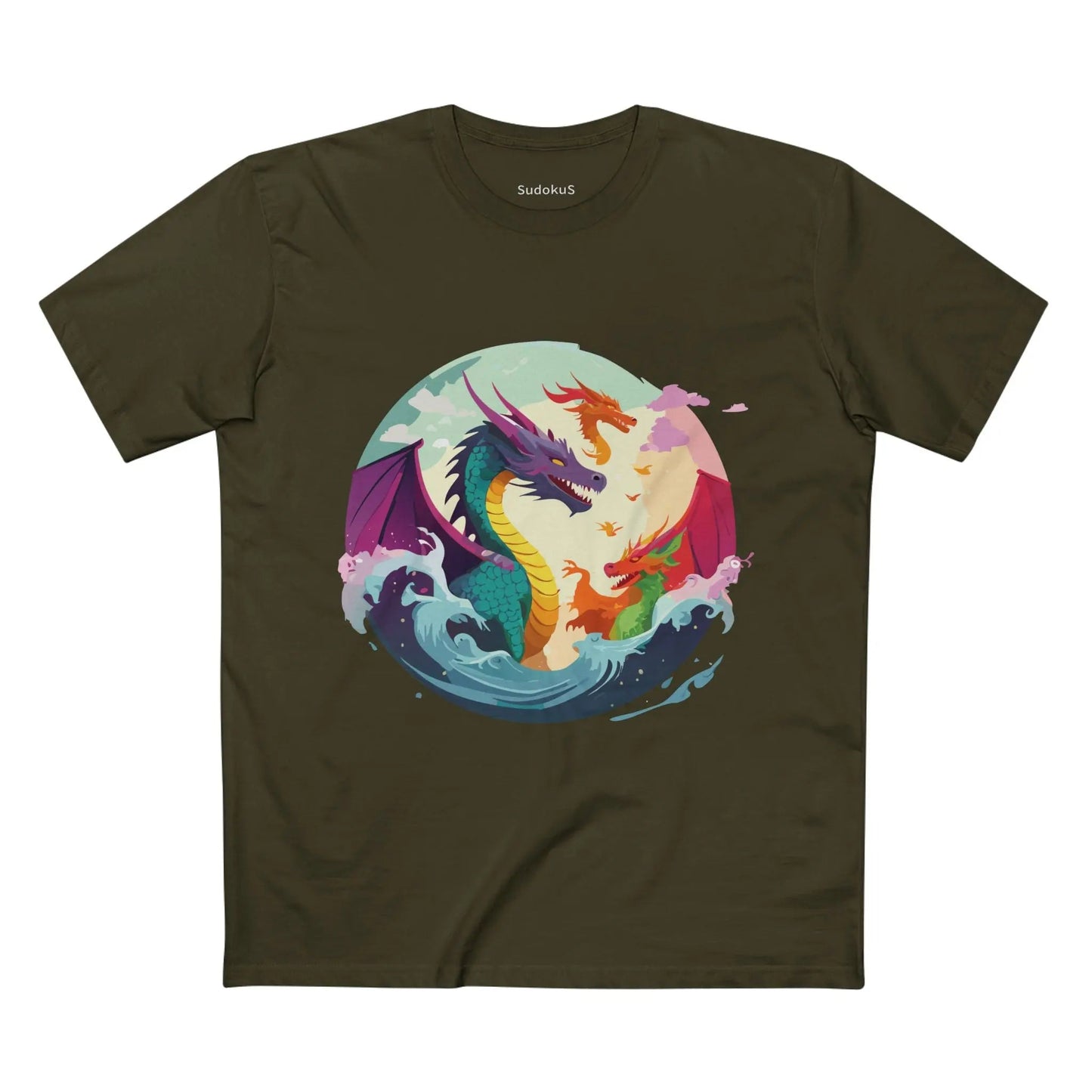 Dragon Graphic Unisex 100 Cotton Staple Tee 14