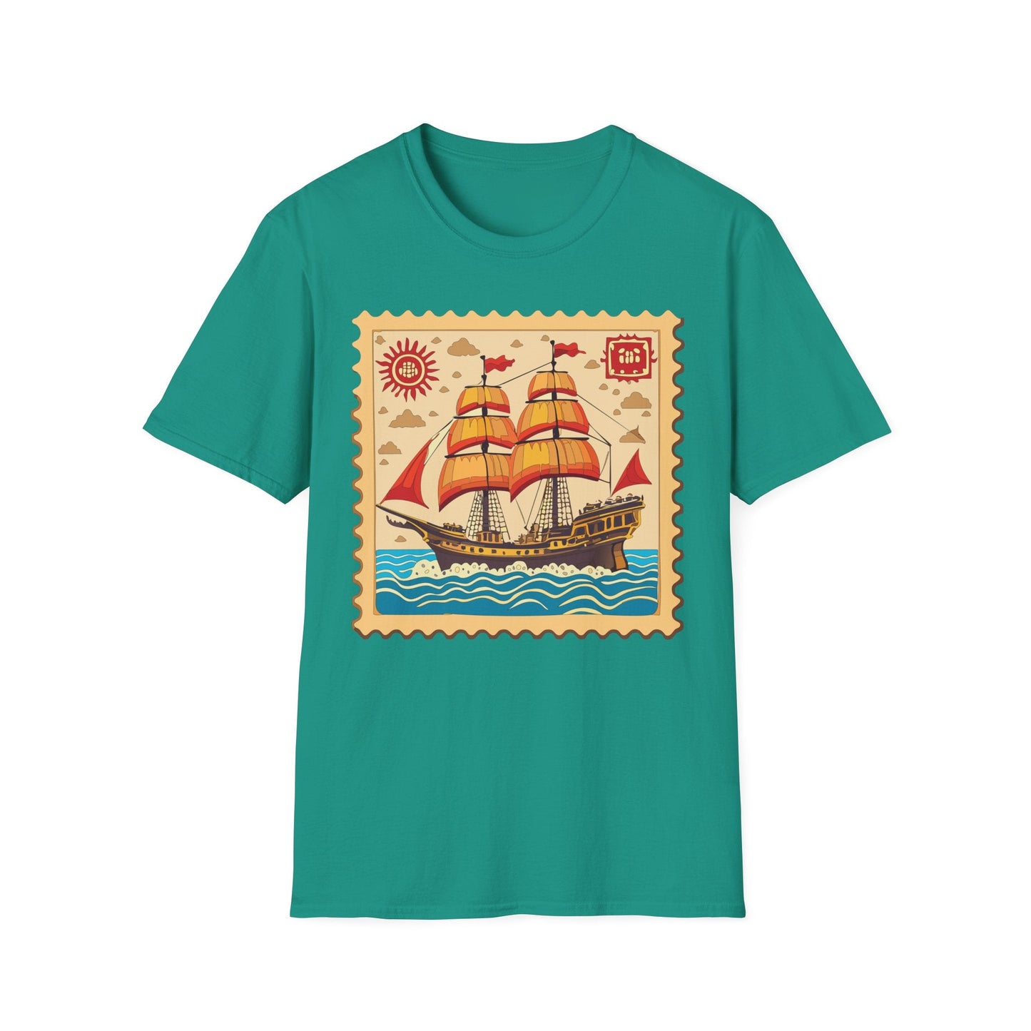 Ship T Shirts Frigate Vessel Tee Unisex Softstyle Gildan 64000 100 Percent Ring Spun Cotton