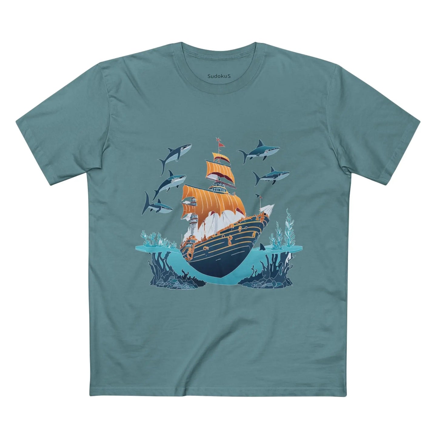 Ocean Coast Graphic Unisex 100 Cotton Staple Tee 27