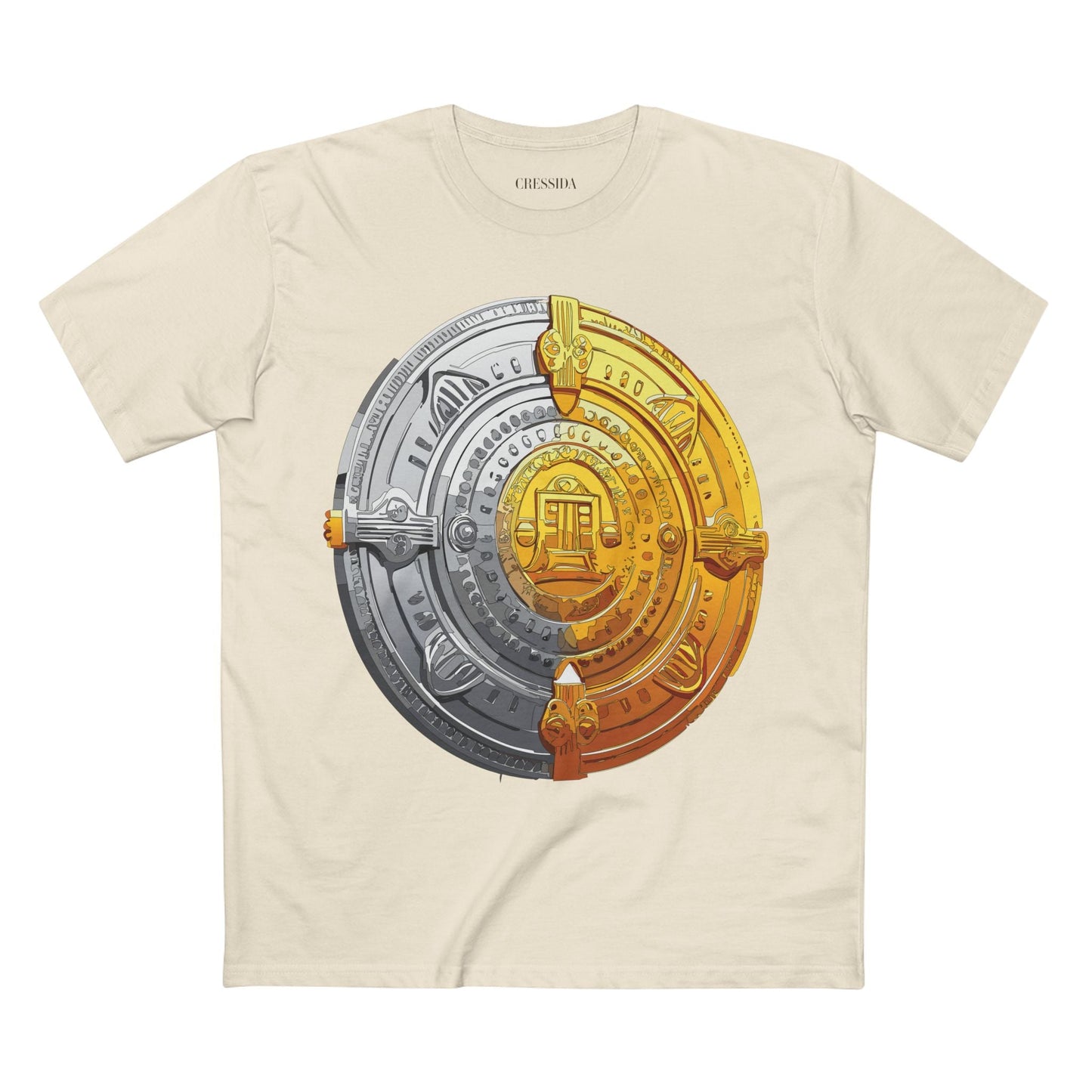 Antique Gold Coin Graphic Design T-Shirt Unisex 100 Cotton With Golden Print Artwork Tee 15