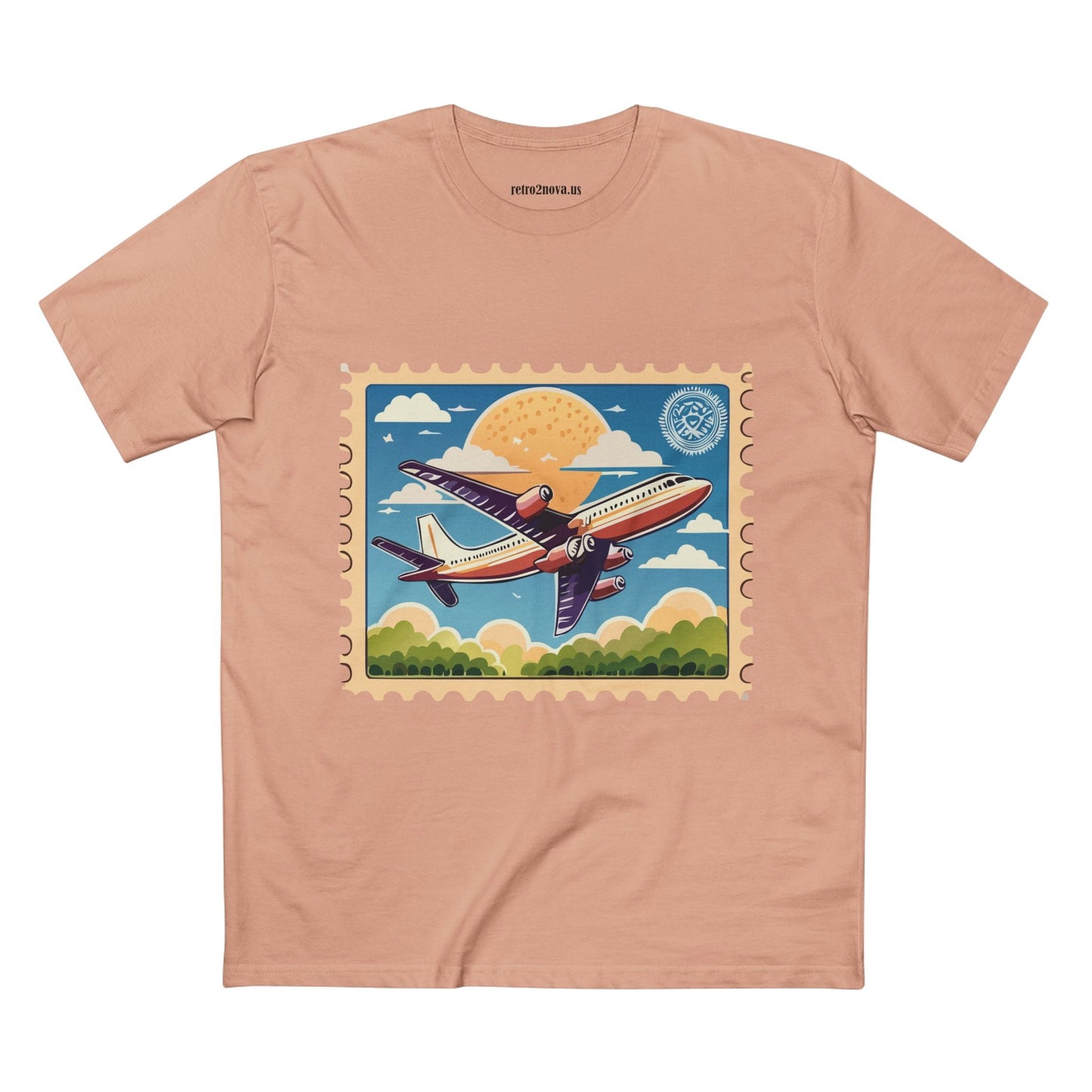 Postage Stamp Shirt Unisex Premium Cotton Tee PS13 Original Art Design Retro2Nova