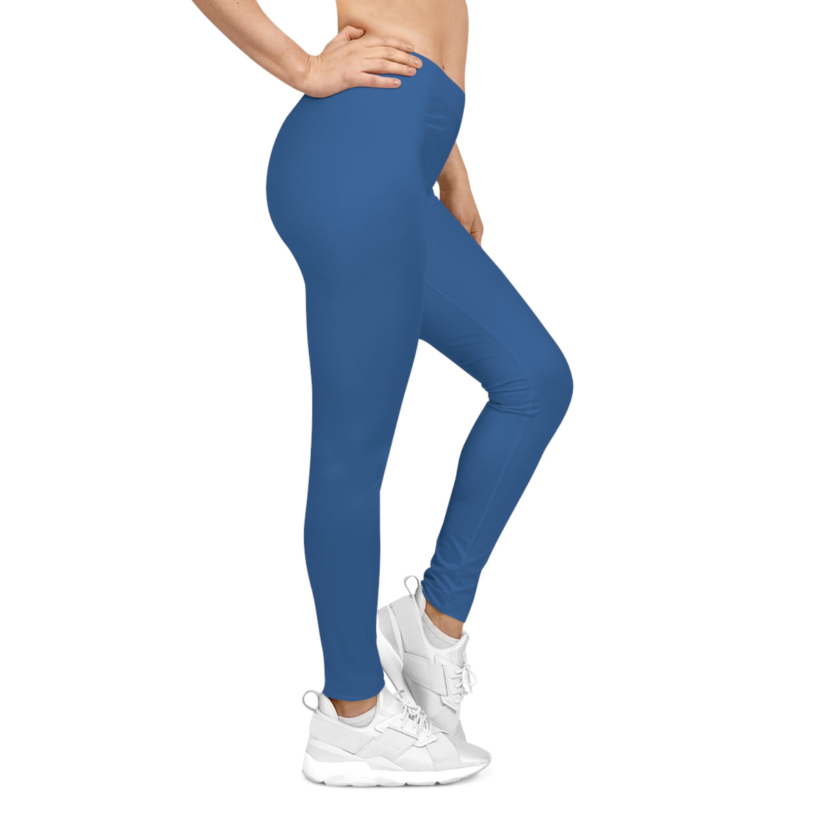 Baltic Blue Color Women's Poly-Span Casual Leggings XS-2XL