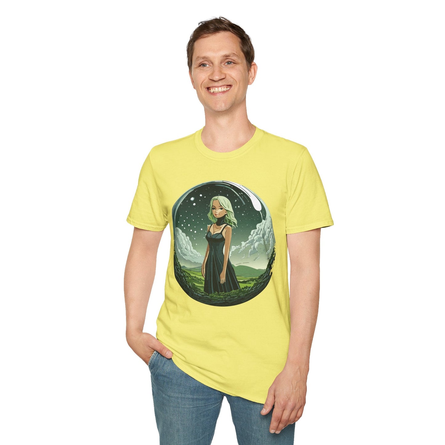 Womens Graphic T Shirt Art Design Tee Ladies Short Sleeve Softstyle 64000 Cotton Ring Spun