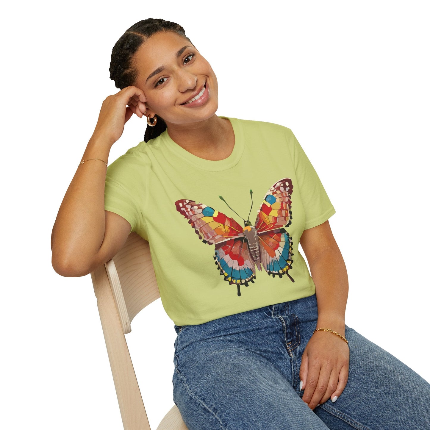 Butterfly Shirt Unisex Monarch Tee Softstyle 100 Percent Ring Spun Cotton Quality Gildan 64000