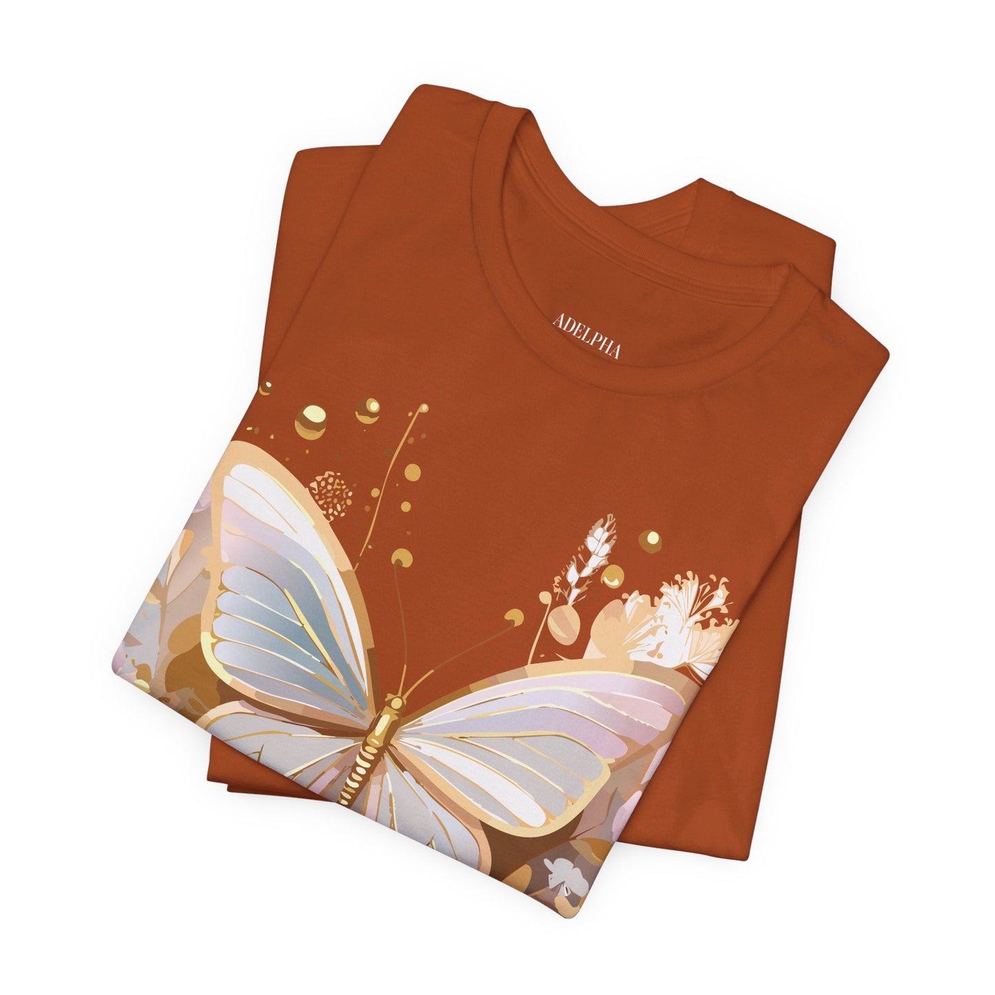 Unisex Graphic Tee With Adelpha Artwork Vintage Butterfly Inspired Art Design Tee