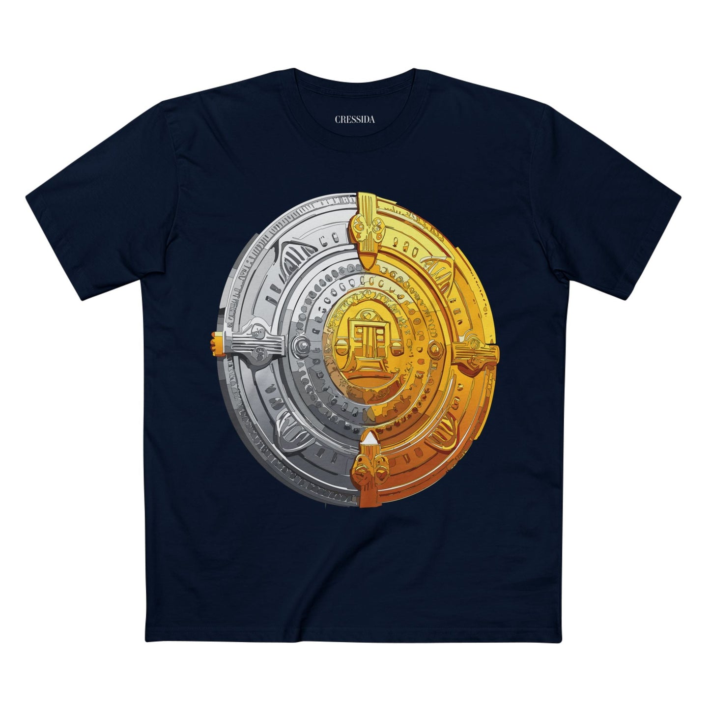 Antique Gold Coin Graphic Design T-Shirt Unisex 100 Cotton With Golden Print Artwork Tee 15