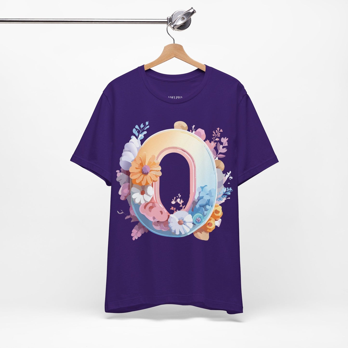 Letter O Shirt Unisex Graphic Tee Vintage Inspired Artwork By Adelpha Premium Short Sleeve