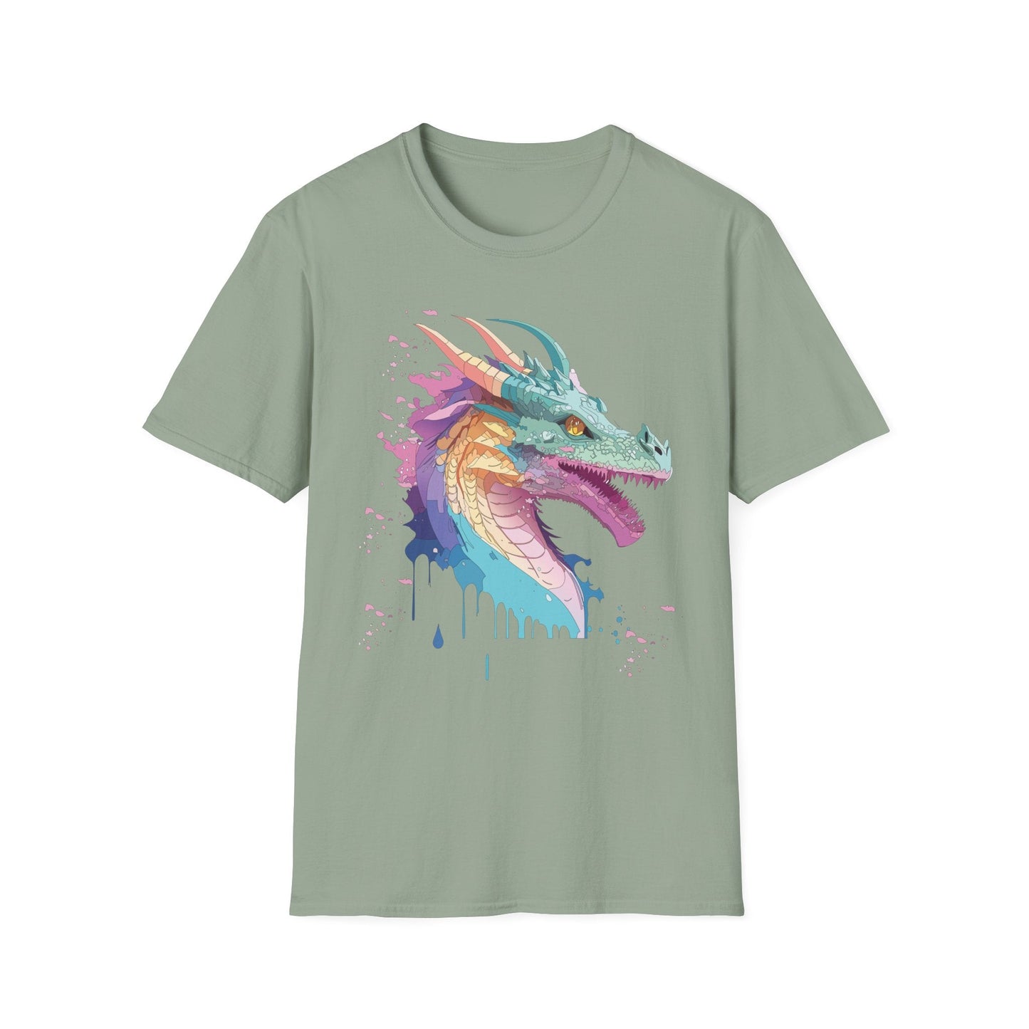 Dragon Graphic T Shirt Unisex Animal Shirt Cotton Softstyle Tee For Everyday Comfort