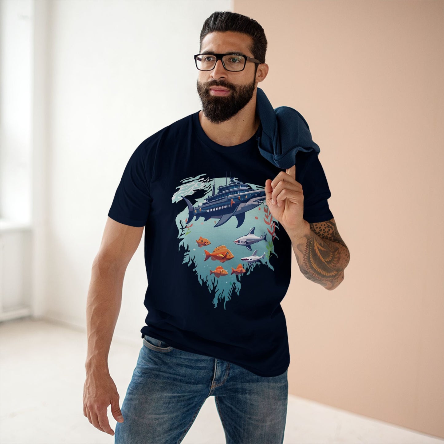 Ocean Pacific Shirt Unisex Premium Cotton Art Tee Original Art Design Retro2Nova Ocean Collection