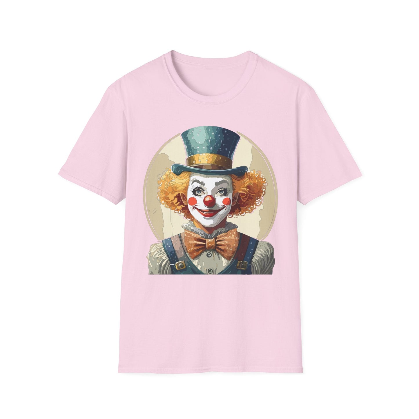 Clown Shirt Unisex T Shirt With Clown Circus Theme Funny Man Shirt Gildan Softstyle 64000