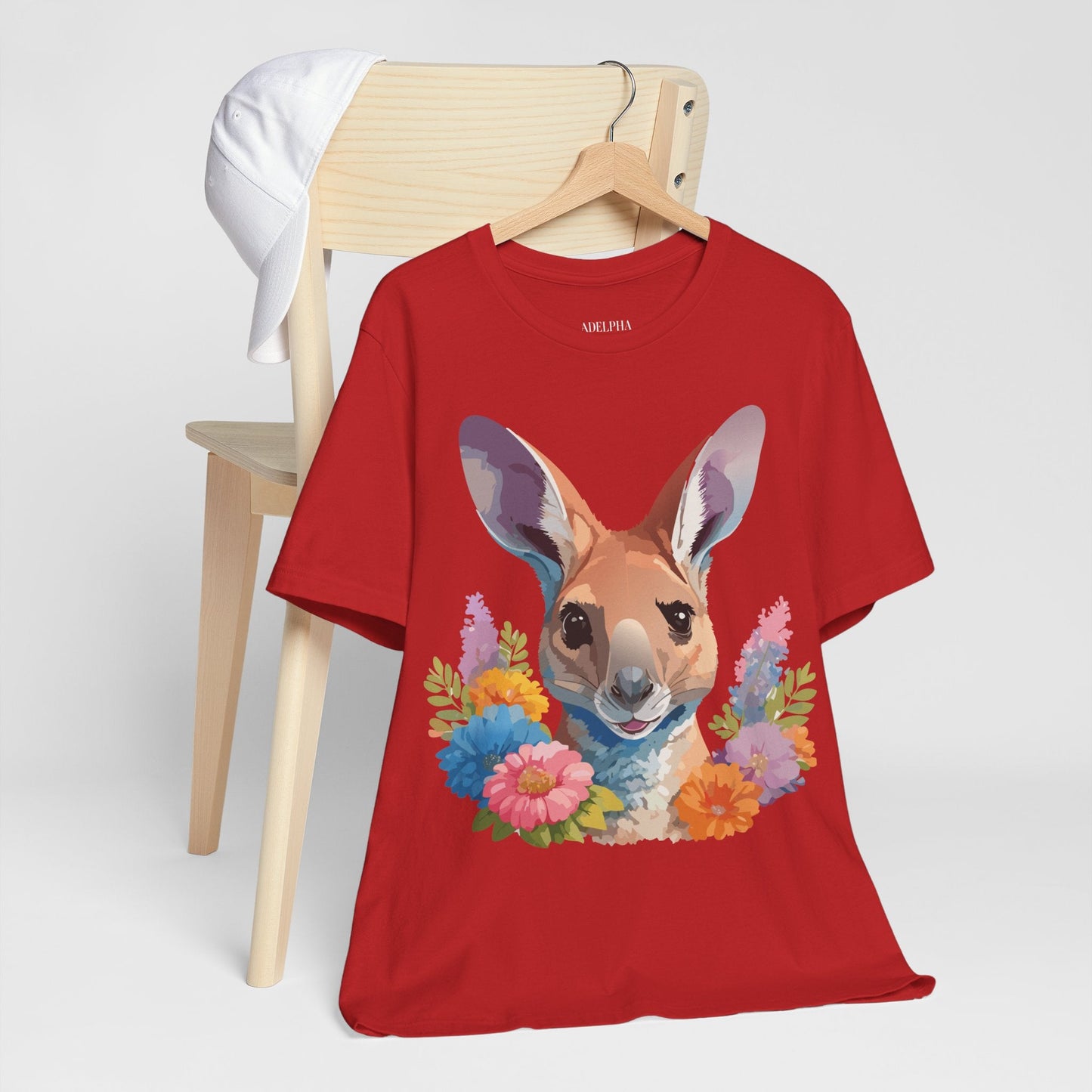 Kangaroo Graphic Unisex 100 Cotton Vintage Animal Artwork Tee 4