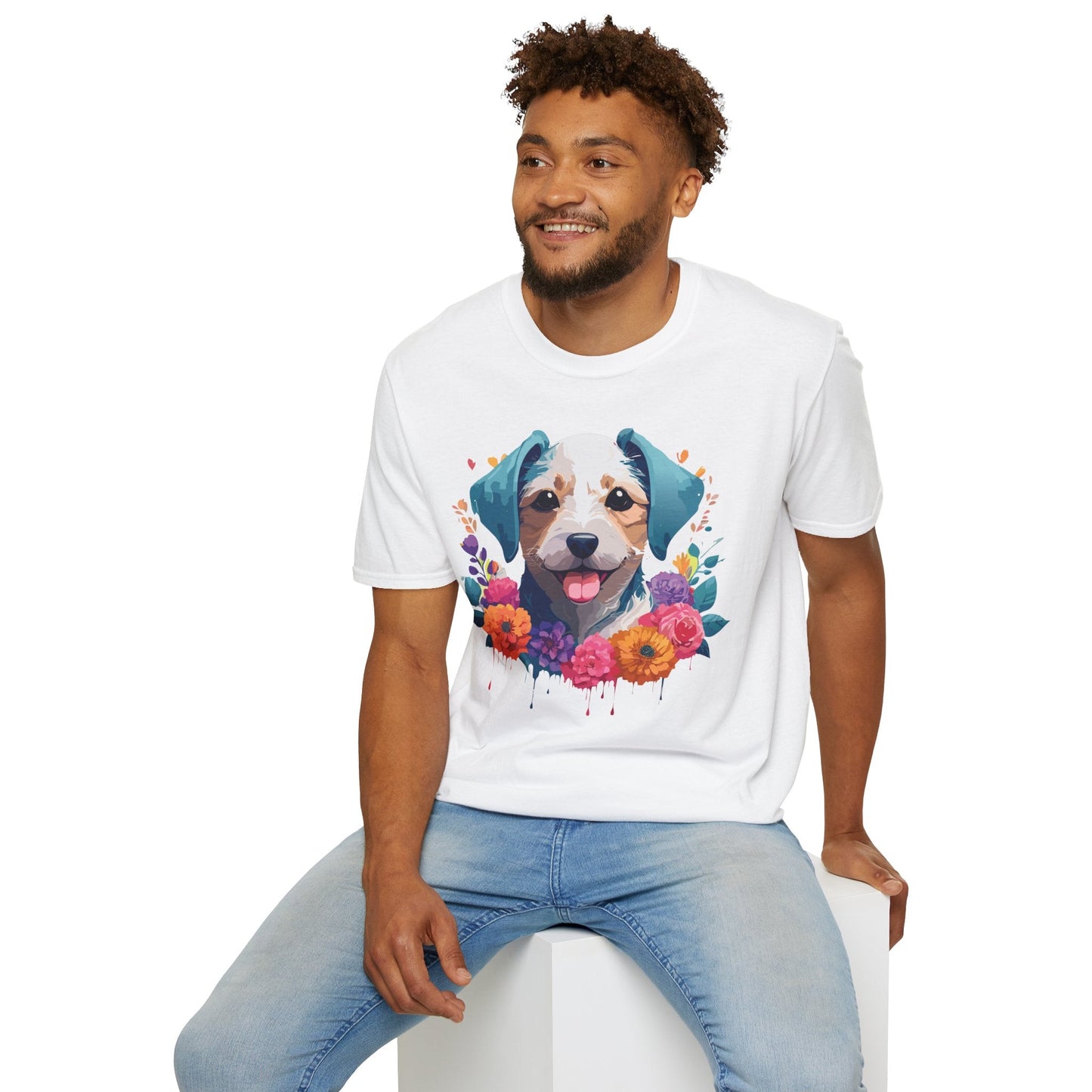 Dog Shirt Unisex Animal Tee Softstyle 64000 Gildan RingSpun Cotton