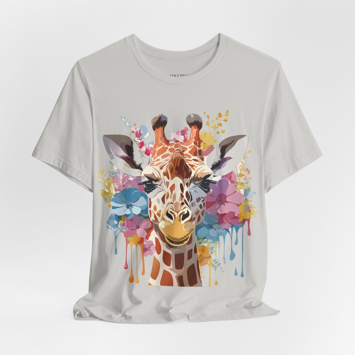 Adelpha Giraffe Graphic Tee Unisex Vintage Inspired Artwork Jersey Short Sleeve