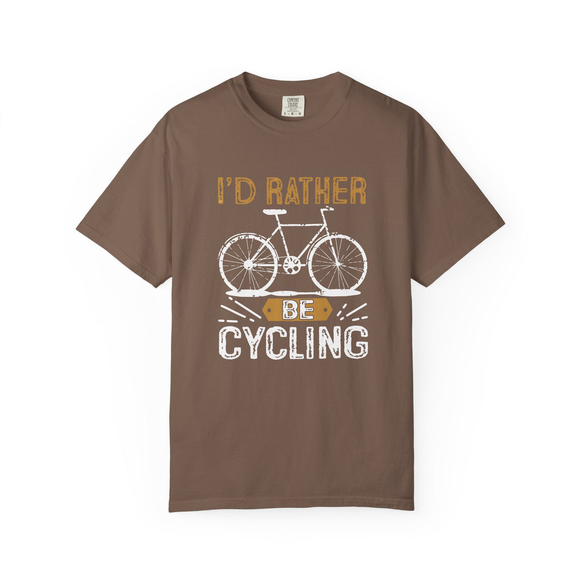Id Rather Be Cycling Bicycle Graphic Unisex Comfort Colors Garment-Dyed Heavyweight 100 Cotton Art Design T-Shirt w58