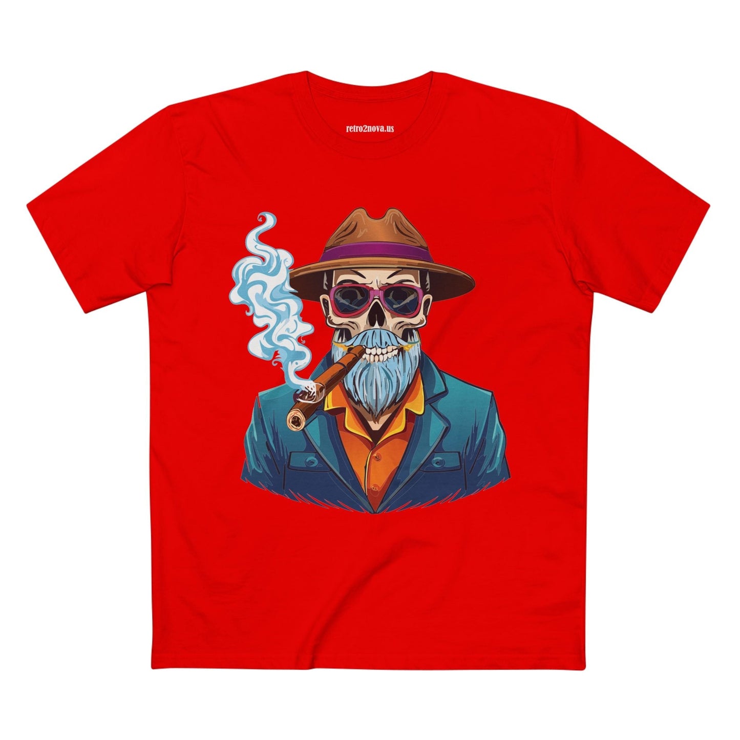 Skull Shirt Skeleton Tee Unisex Premium Cotton Art Design Original By Retro2Nova Exclusive Collection