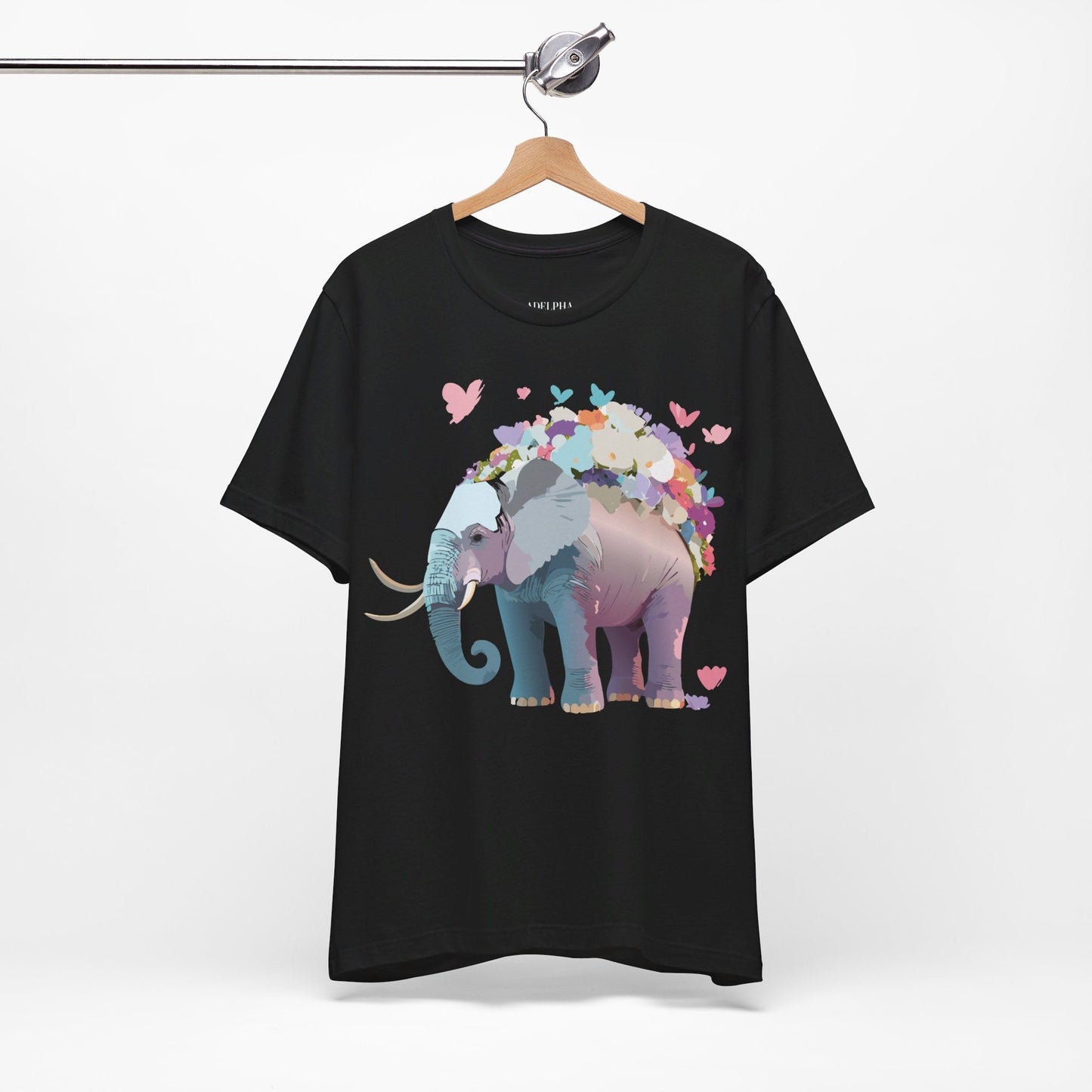 Elephant Shirt Graphic Tee Unisex Vintage Inspired Art Design By Adelpha Original Artwork