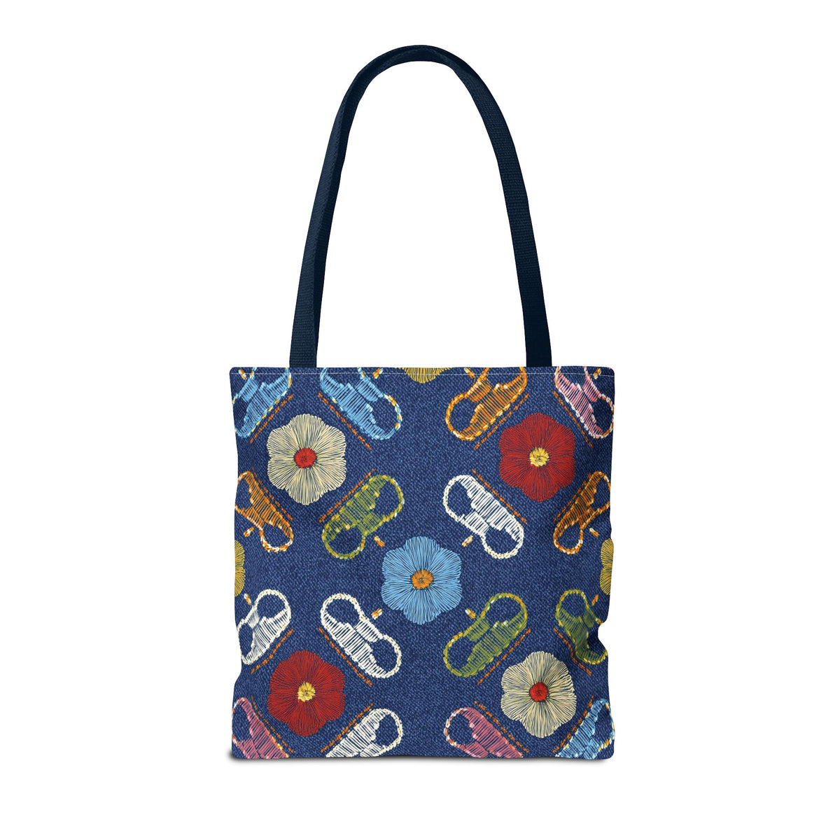 Denim Fabric Imitation Print Unisex Canvas Bag Poly Spun 3 Sizes Tote Bag 154