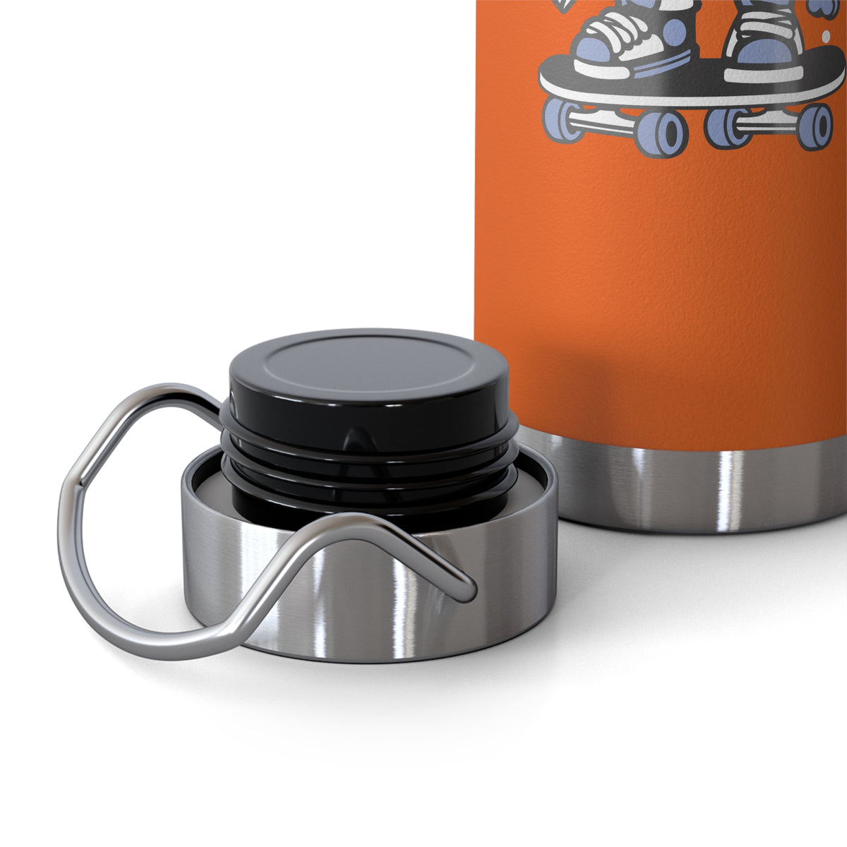 22oz Copper Insulated Water Bottle with Cartoon Design - CV26