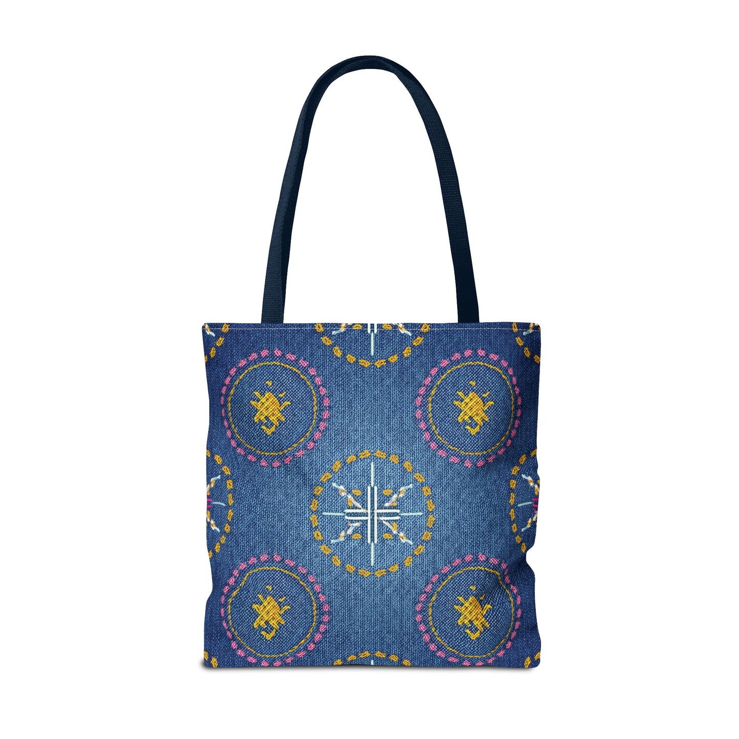 Diwali Graphic Denim Fabric Imitation Print Unisex Canvas Bag Poly Spun 3 Sizes Tote Bag 205-3