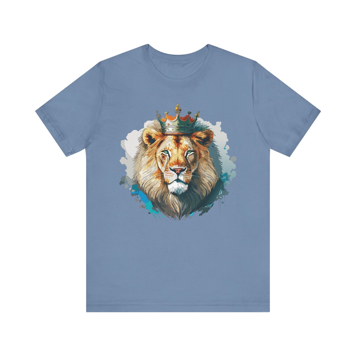 Unisex King Lion Tee, Animal Shirt, Tee Shirt with Lion, Crown T-Shirt, Animal King Tees, Crown Shirt, Safari T-Shirt 3