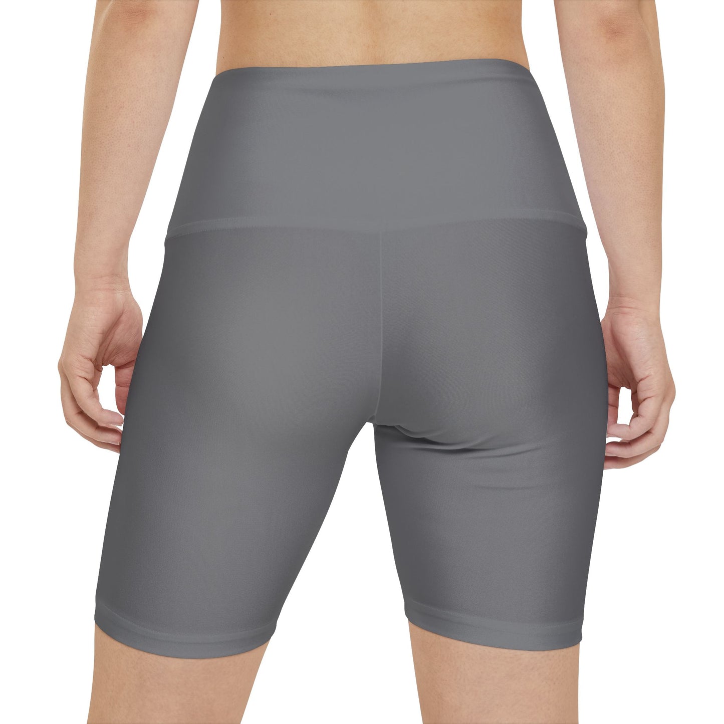 Grey Women's Grey High-Waist Workout Shorts – Performance Biker Shorts