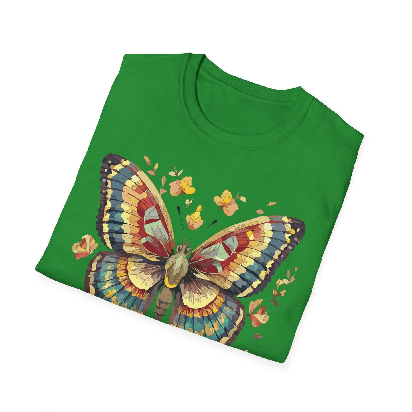 Butterfly Graphic T Shirt Unisex Gildan Softstyle 64000 Monarch Design Lightweight Everyday Wear