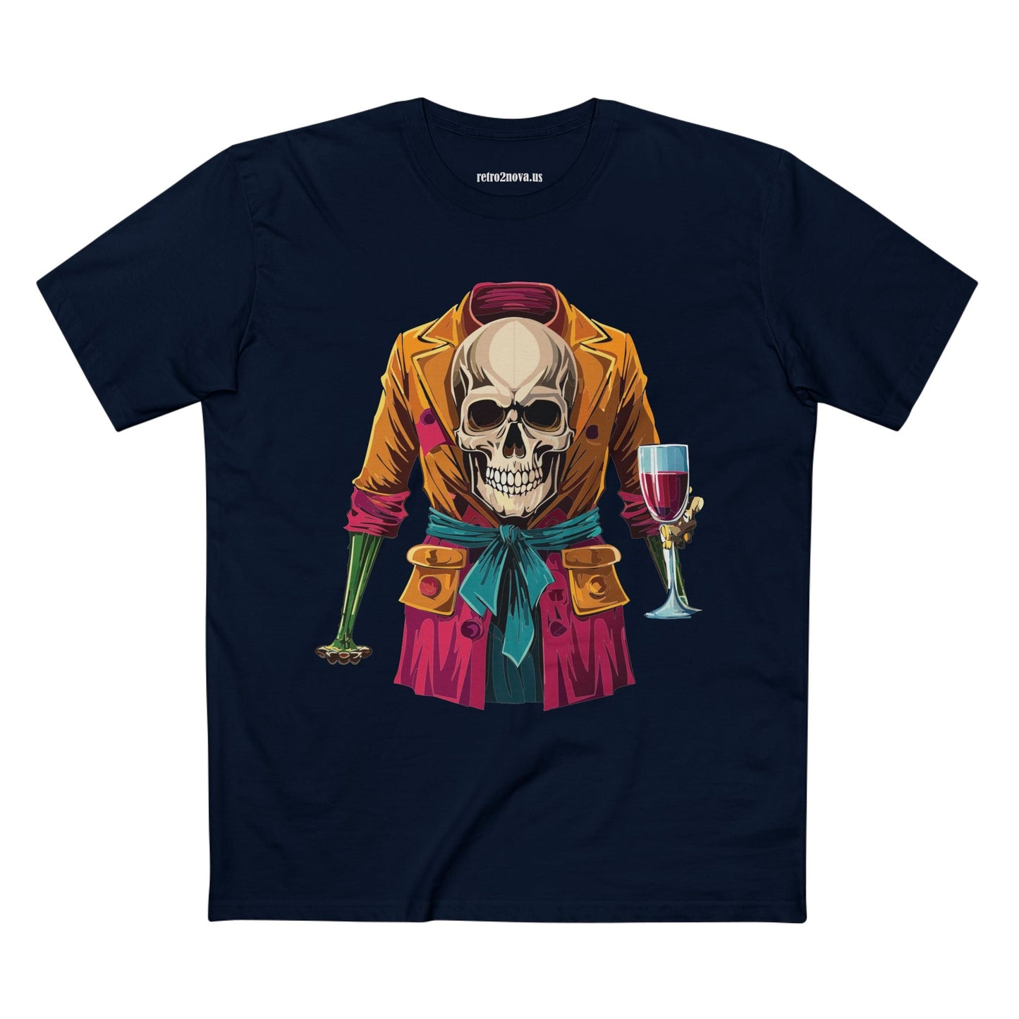 Skull Shirt Unisex Skeleton Tee with Original Art Design Retro2Nova SS24 Premium Cotton