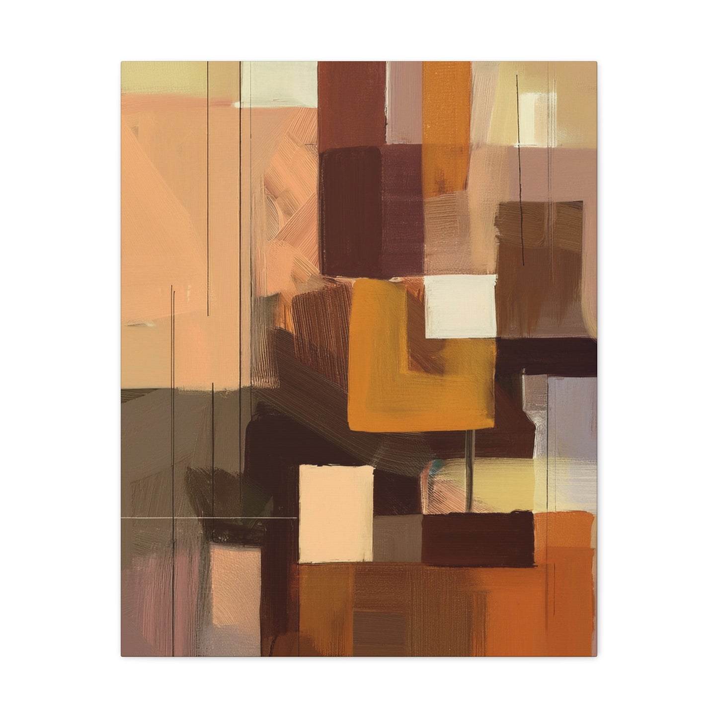 Abstract Geometric Painting Print Canvas 20x24,20x30,24x30 24x32,24x36,30x40 32x48,36x48,40x60 Pine-Wood Inner Frame ABS-49