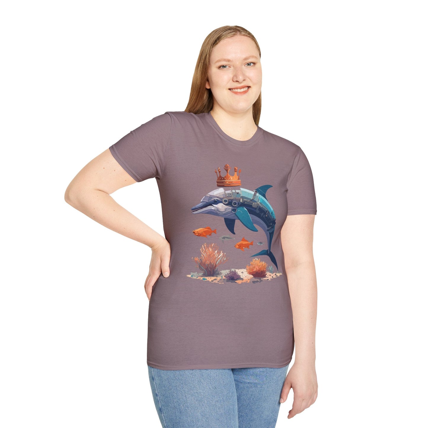 Dolphin Shirt Unisex Softstyle Short Sleeve Tee Gildan 64000 100 Percent Ring Spun Cotton