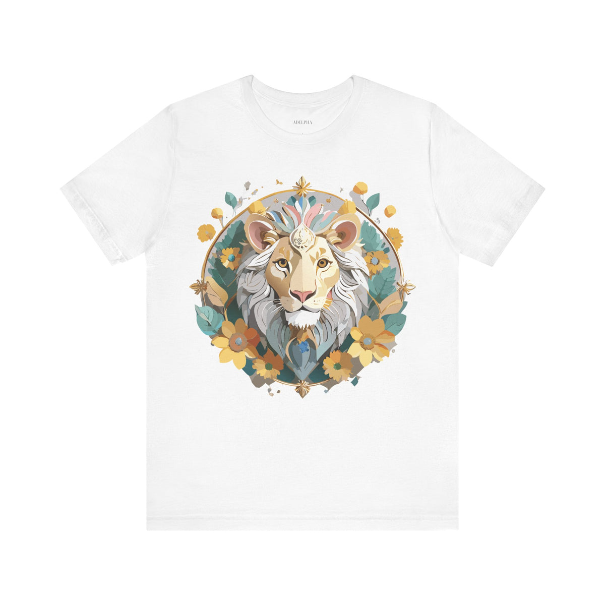 Medallion Graphic Unisex Cotton Bella+Canvas Tee with Art Design d57