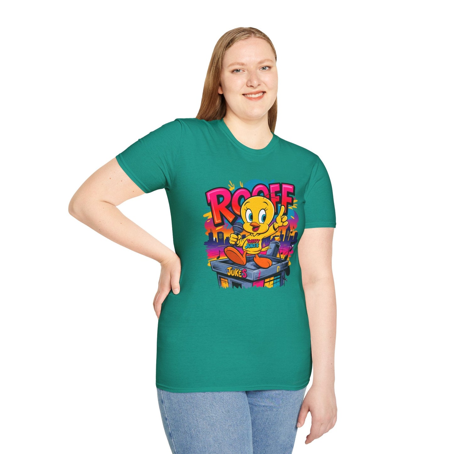 Unisex Cartoon T Shirt With Animation Funny Animals Tee Softstyle Gildan 64000 Cotton