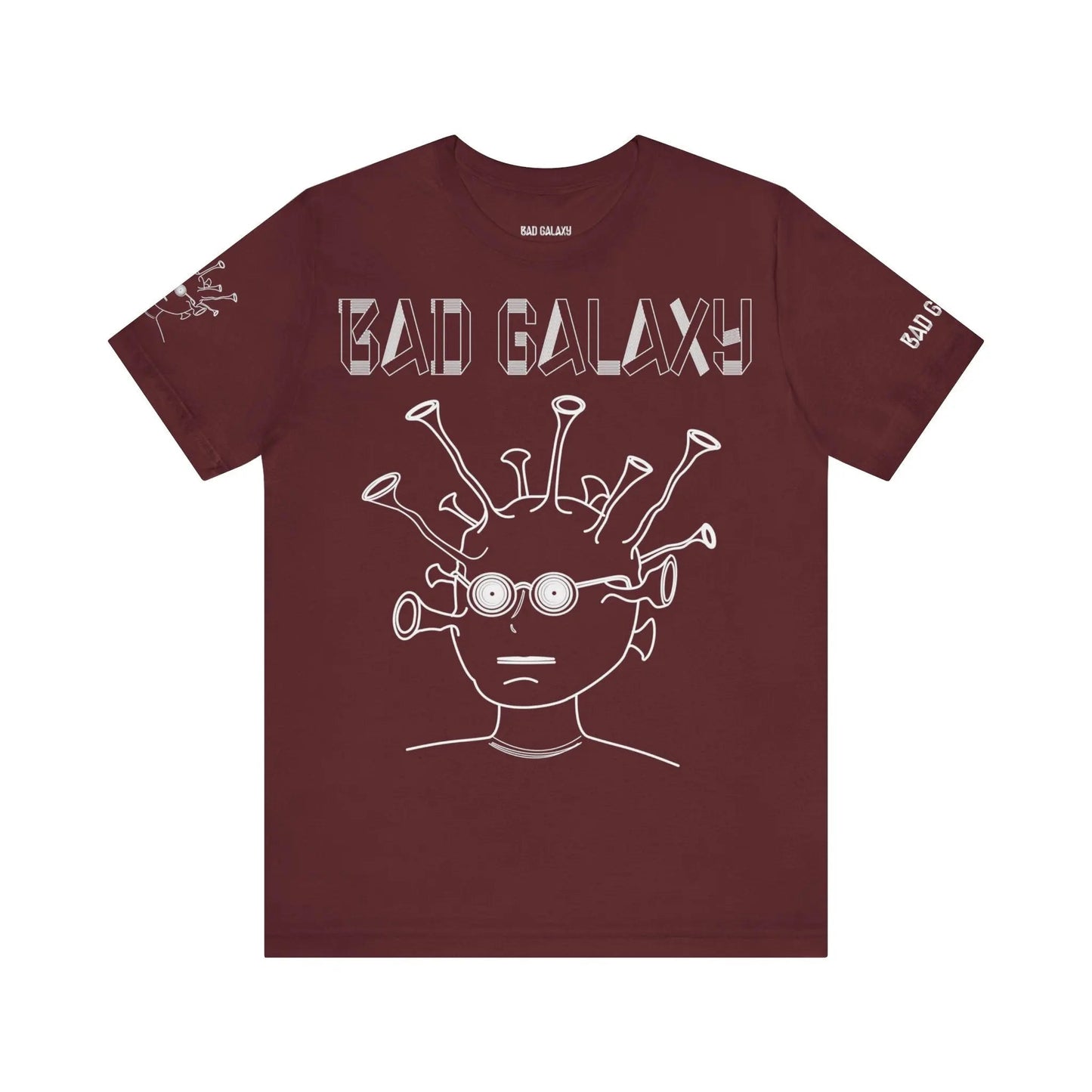 Tee Shirt With Alien From Bad Galaxy 100 Percent Cotton Eco Friendly Inks Made In USA