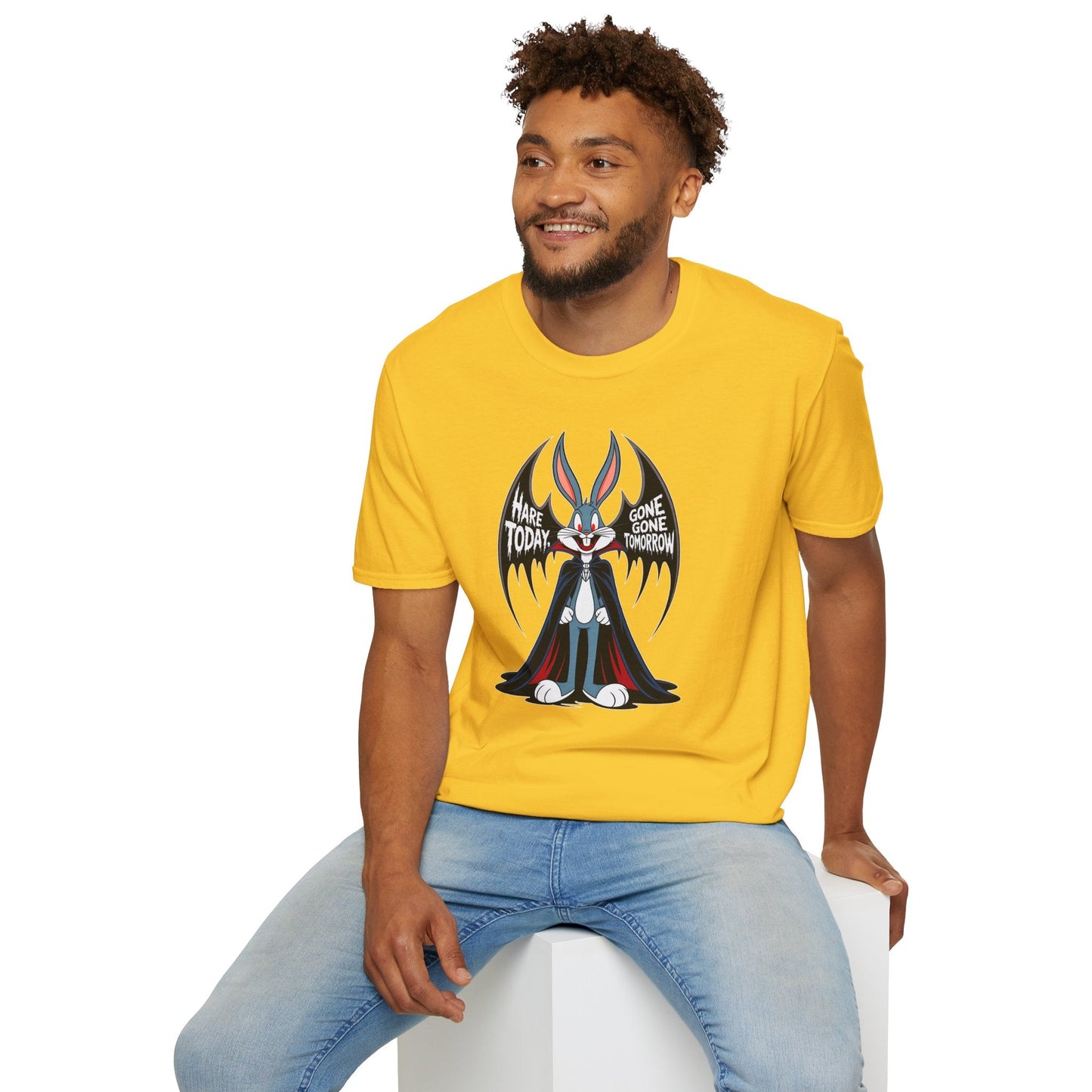 Bugs Bunny T Shirt Cartoon Art Design Unisex Gildan Softstyle 100 Percent Ring Spun Cotton