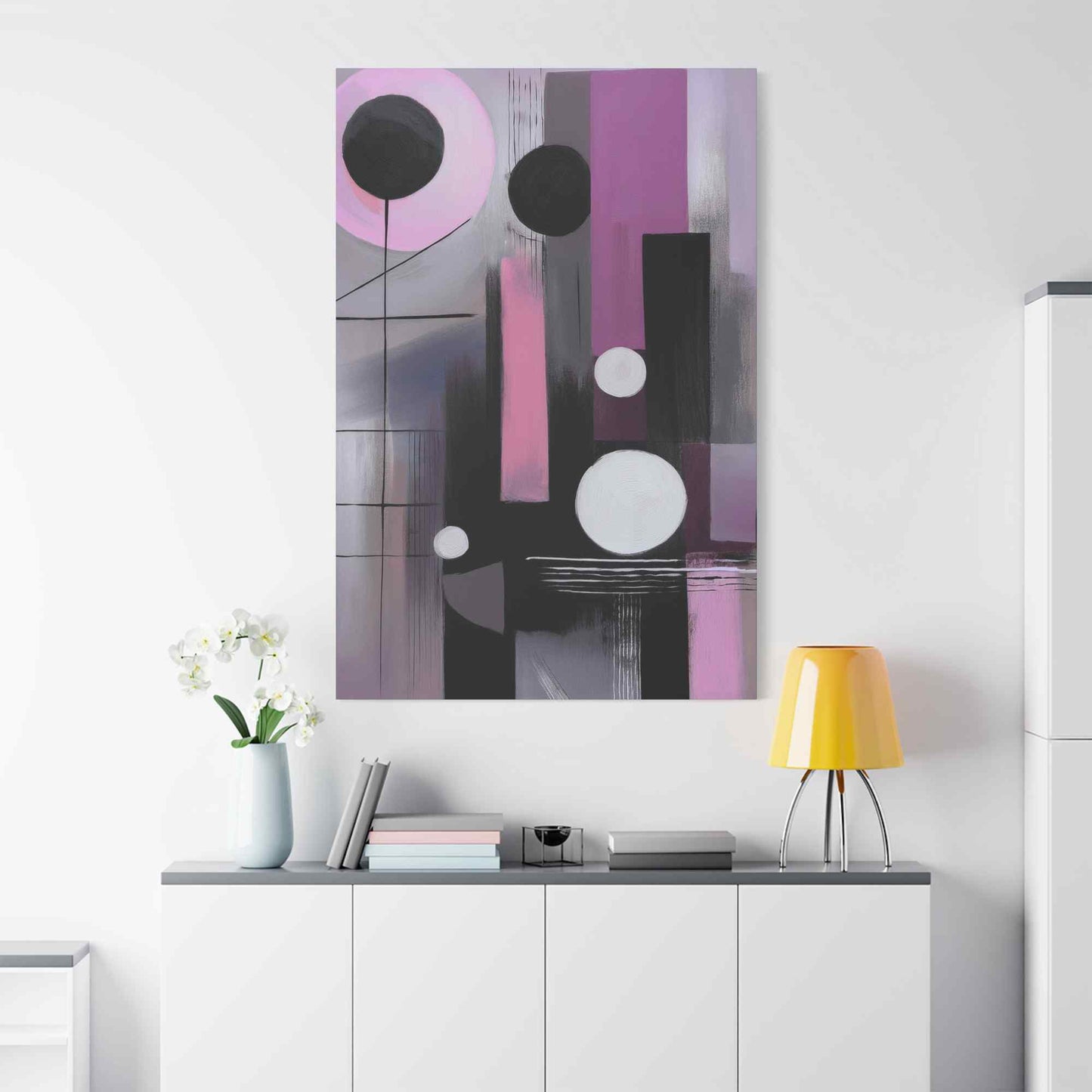 Abstract Geometric Painting Print Canvas 20x24,20x30,24x30 24x32,24x36,30x40 32x48,36x48,40x60 Pine-Wood Inner Frame ABS-44