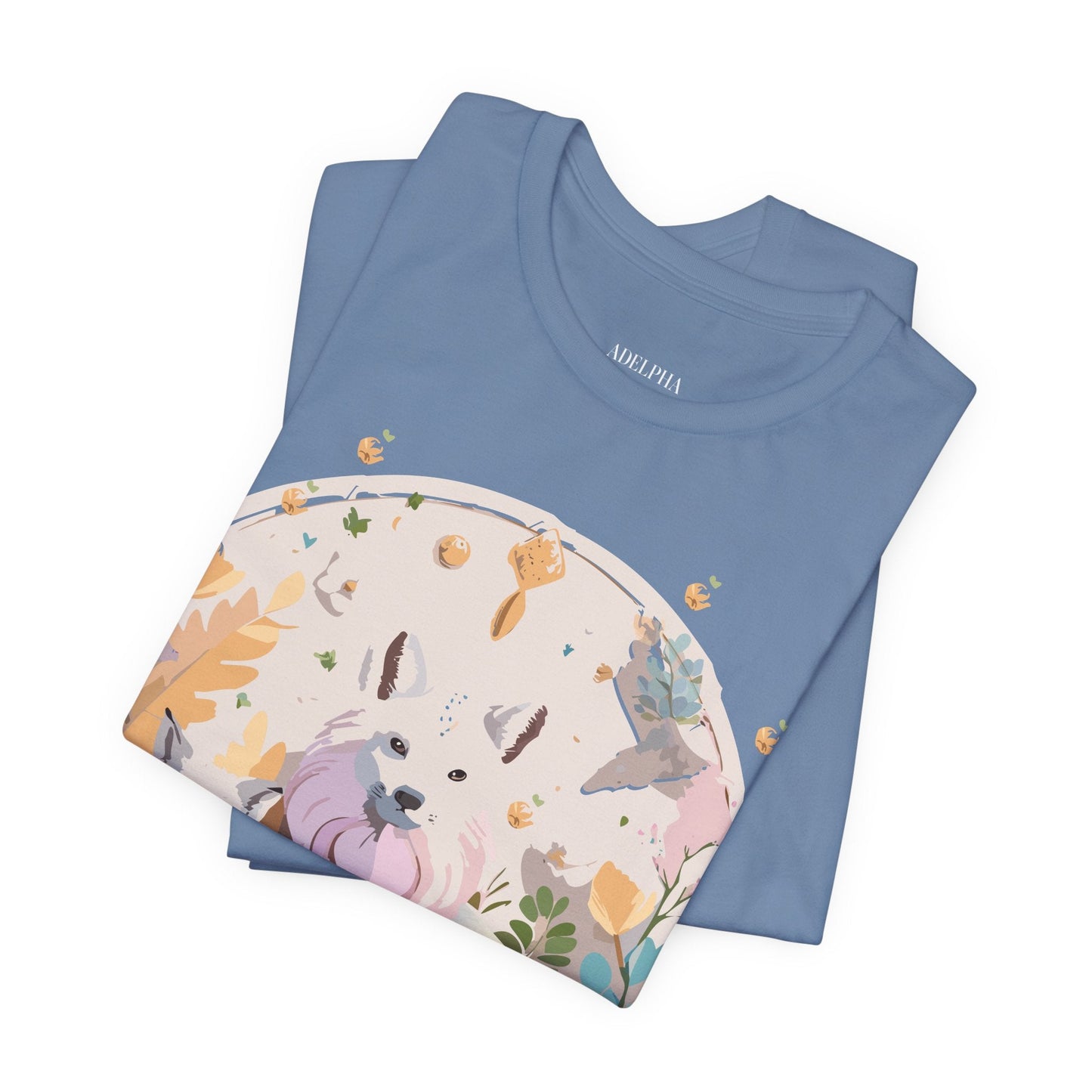 Adelpha Graphic Tee Unisex Short Sleeve Shirt With Vintage Art Design For Everyday Wear