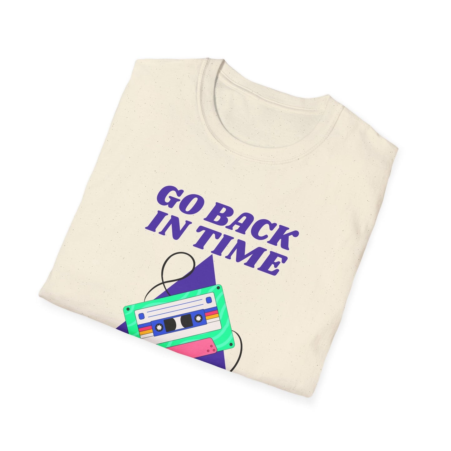 Retro Go Back In Time Cassette T-Shirt Unisex Cotton