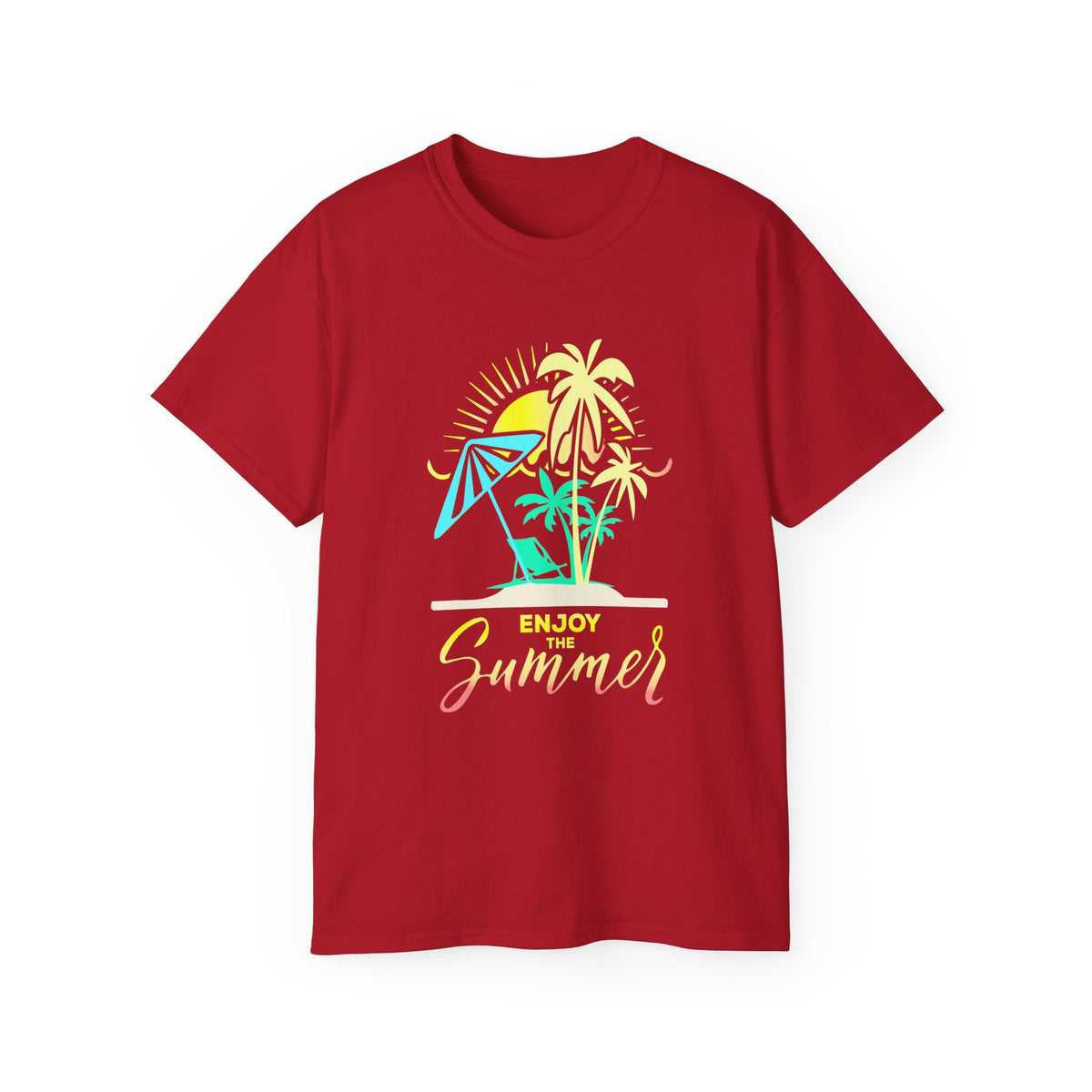 Enjoy the Summer palm trees surfboard tee | Summer T-Shirt