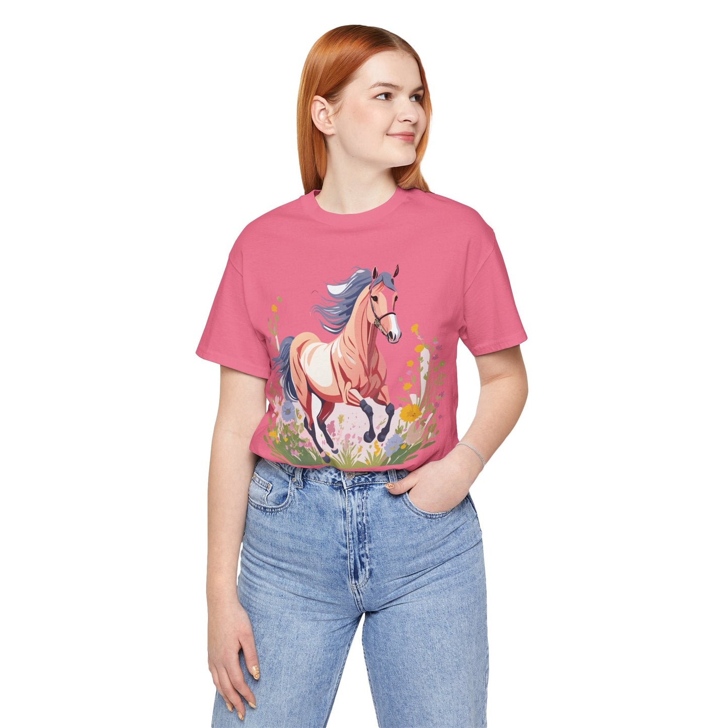 Horse Graphic Unisex 100 Cotton Vintage Animal Art T-Shirt 9