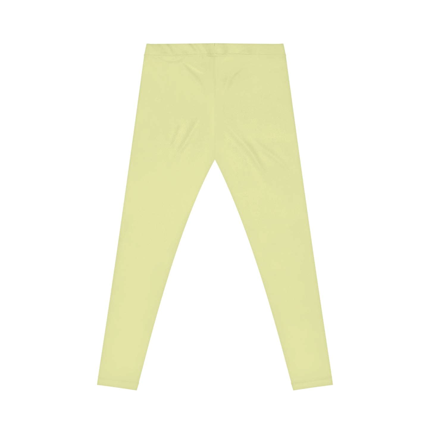 Spring Yellow Color Women's Poly-Span Casual Leggings XS-2XL
