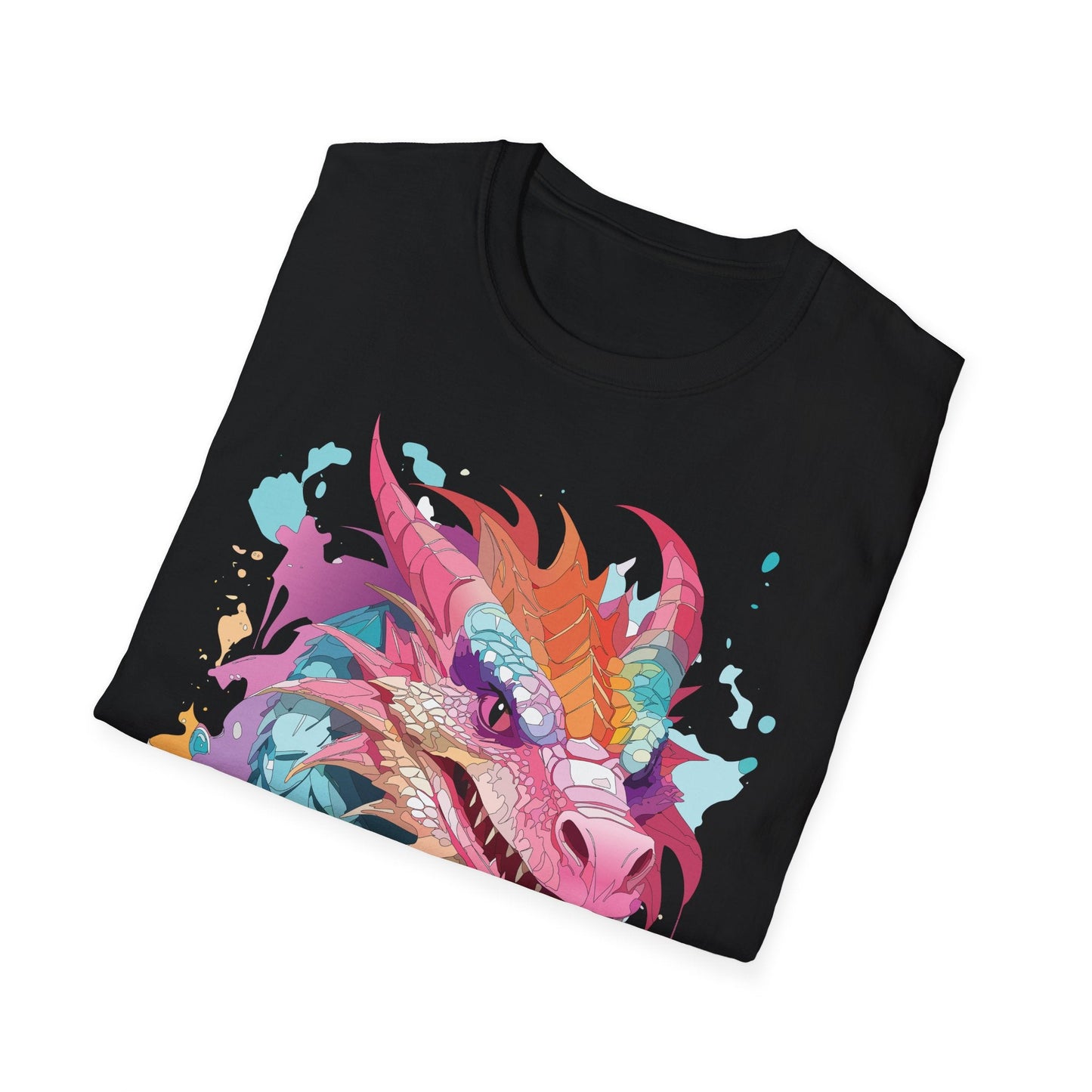 Dragon Graphic Tee Unisex Gildan Softstyle Cotton Shirt With Animal Art Design 64000