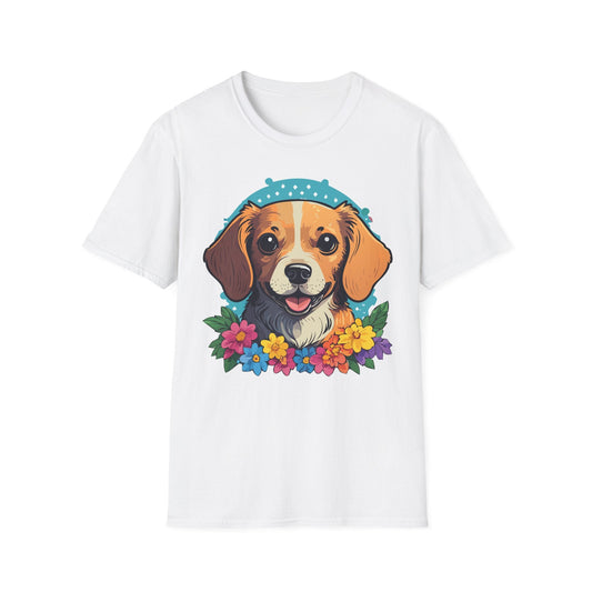 Dog Shirt Unisex Animal Tee Softstyle Cotton Ring Spun Comfort