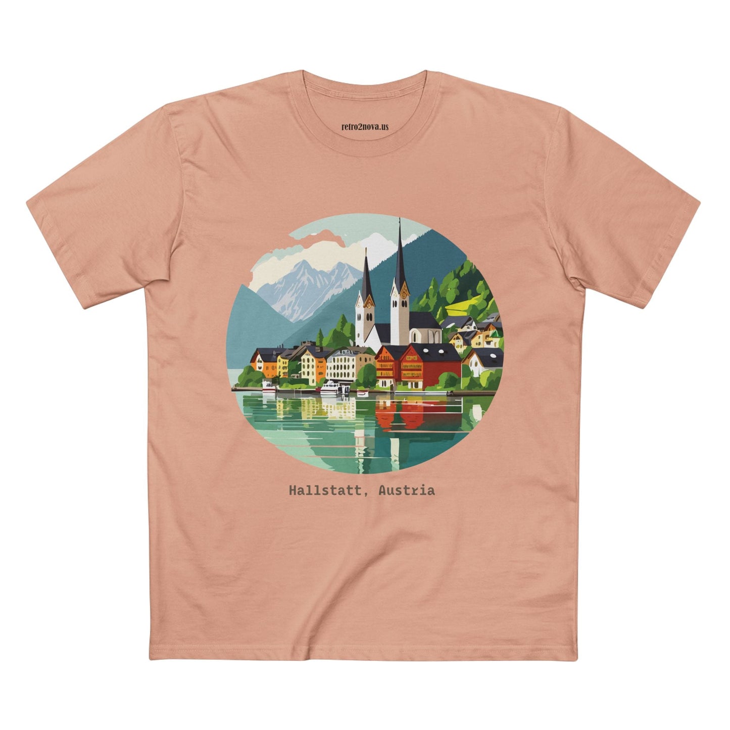 Retro2Nova Unisex Travel Shirt Austria Art Design Original Art Collection Premium Cotton Tee TT 12