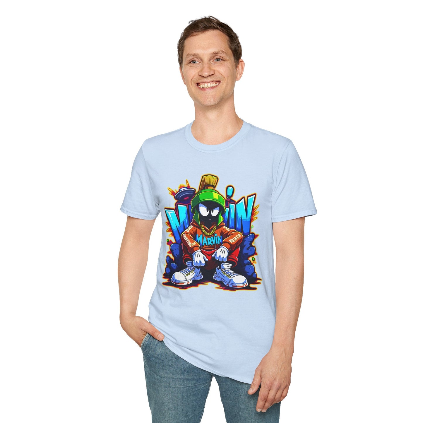 Unisex Cartoon T Shirt With Funny Animals Animation Graphic Gildan Softstyle 64000