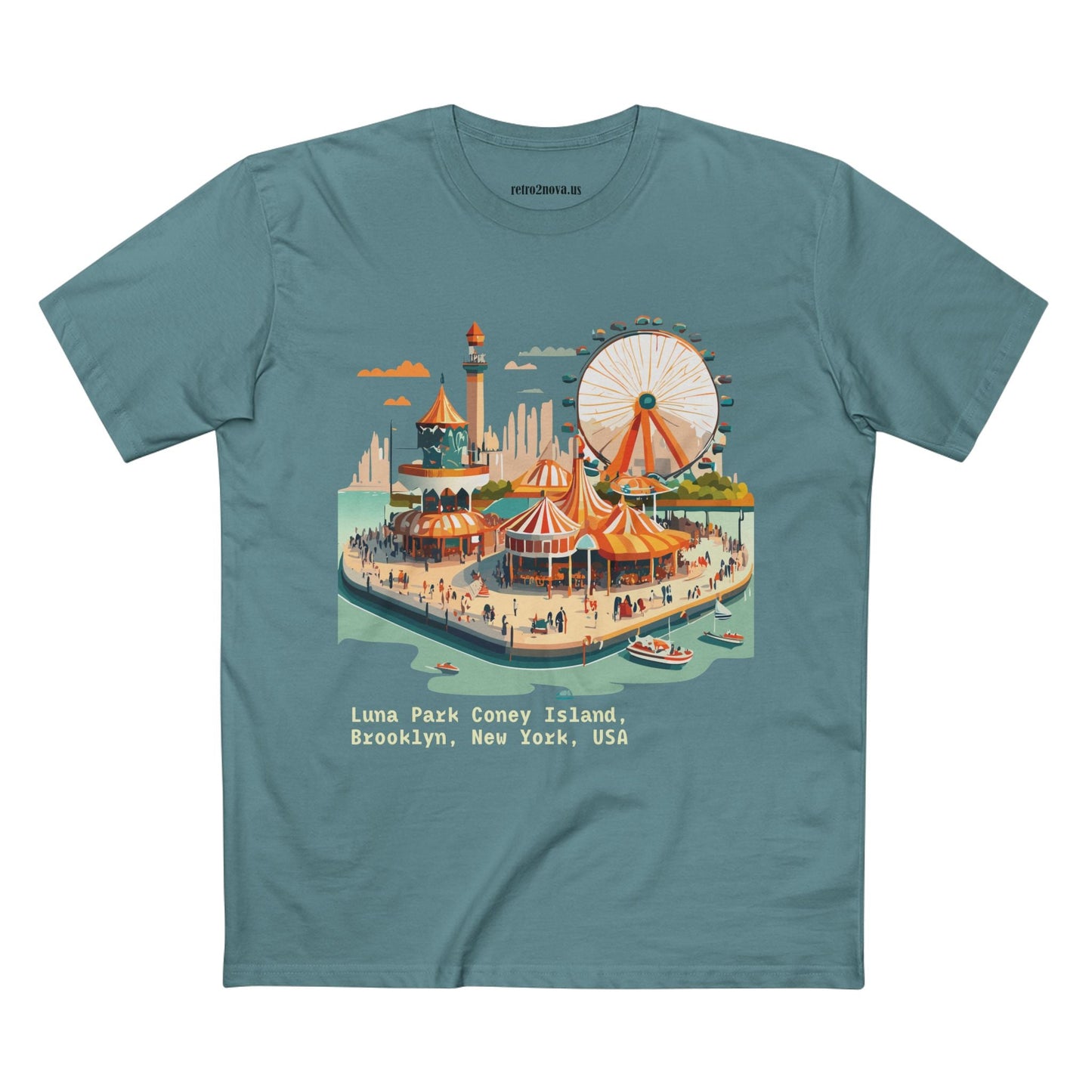 Travel Shirt Tourist Shirt Brooklyn Shirt Unisex Premium Cotton Tee By Retro2Nova TT16