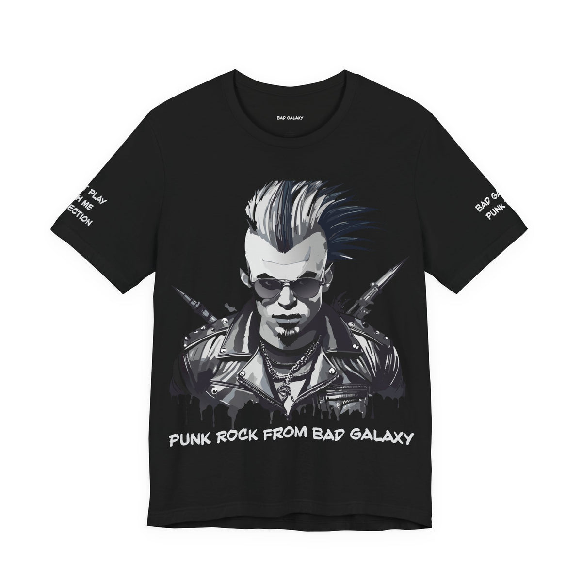 Punk Rock Graphic Unisex Cotton Bella+Canvas Tee with Art Design b28