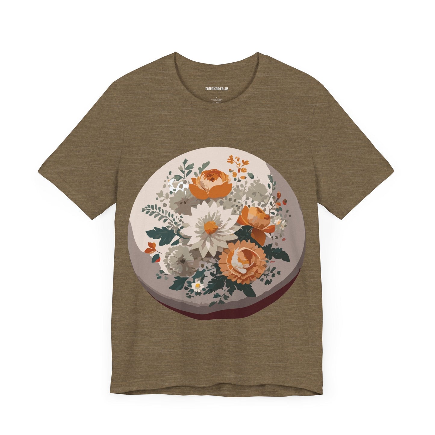 Floral Shirt Unisex Floral Print Jersey Tee Lightweight Breathable From Flowers Collection
