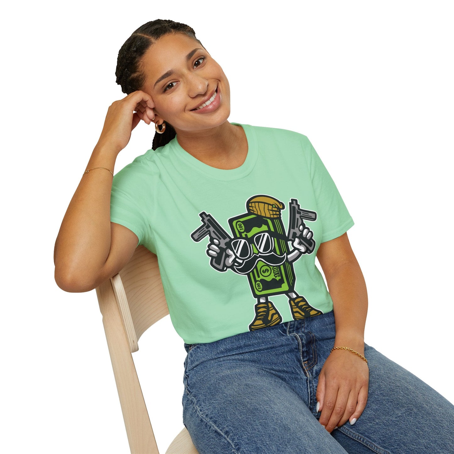 Cartoon T Shirt Animation Tee Funny Graphic Unisex Gildan Softstyle 64000 Cotton
