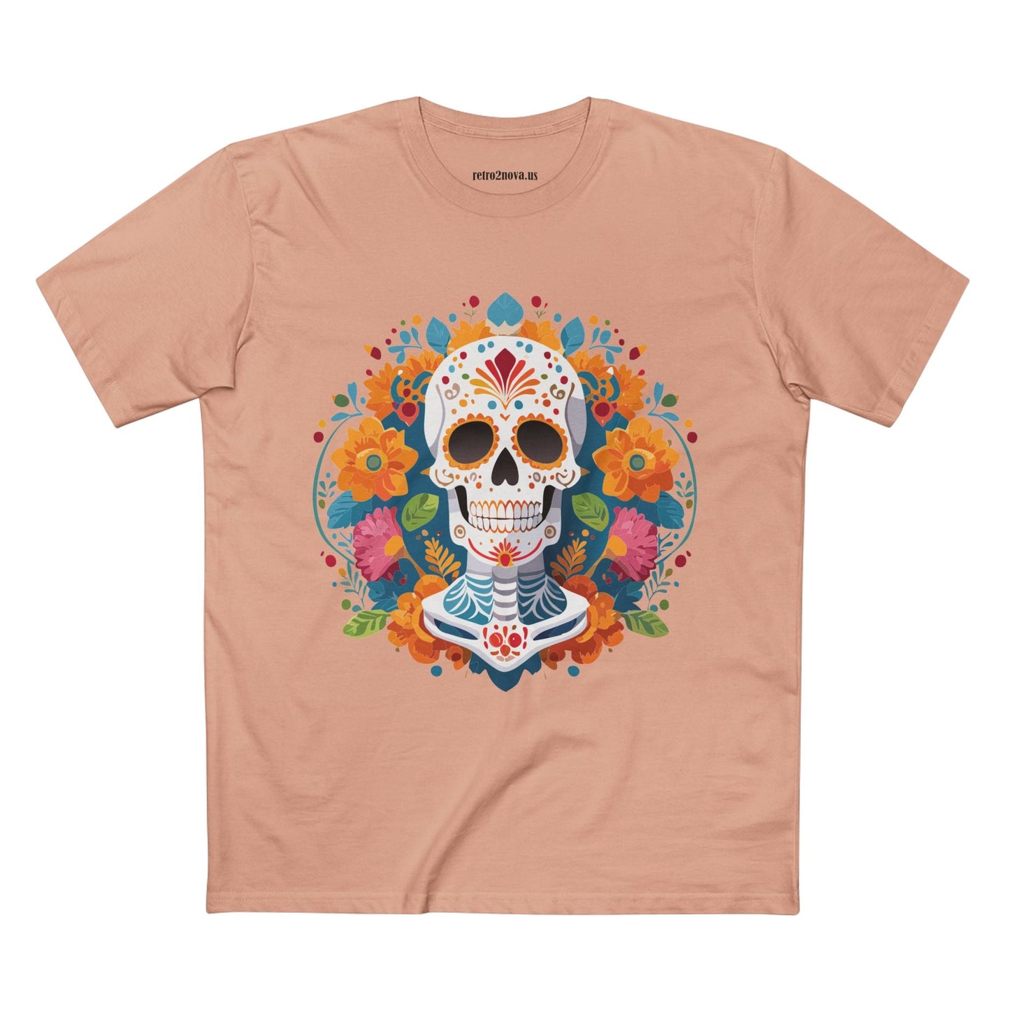 Skull Shirt Unisex Skeleton Tee Premium Cotton Staple With Original Art Design Retro2Nova