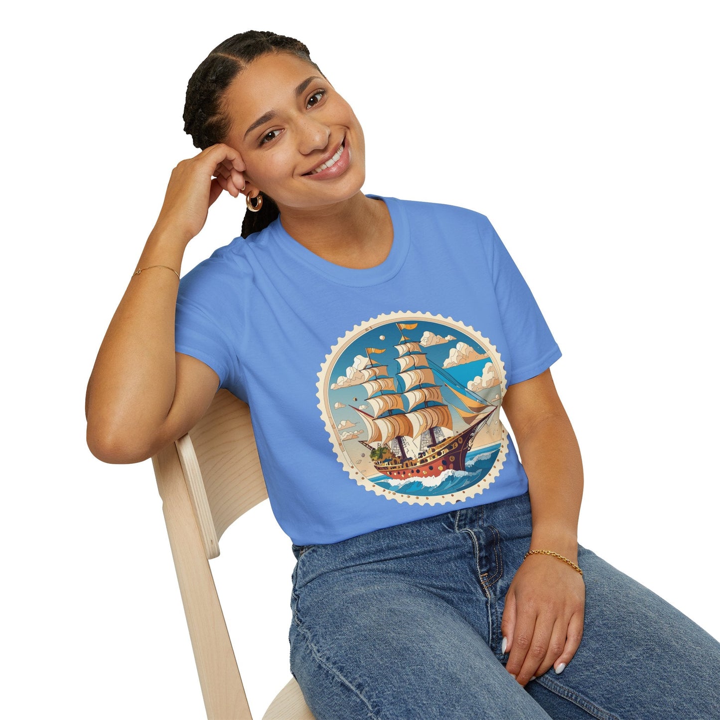 Nautical Ship Frigate Vessel T Shirts Unisex Tee Shirt Softstyle 64000 Ring Spun Cotton Comfort
