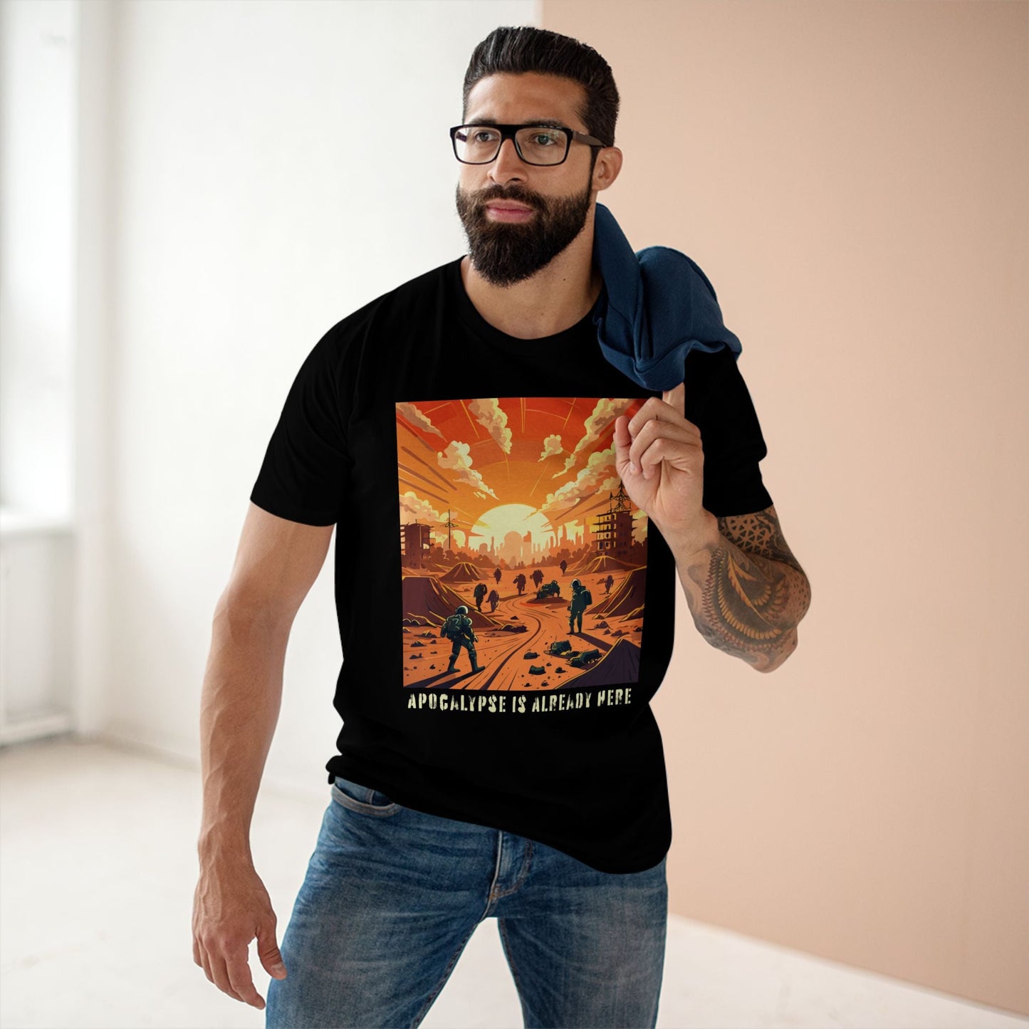 Cataclysm Doomsday Shirt Unisex Premium Cotton Tee With Original Art Retro2Nova Design